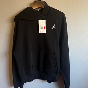 Jordan Black Hoodie with White Logo